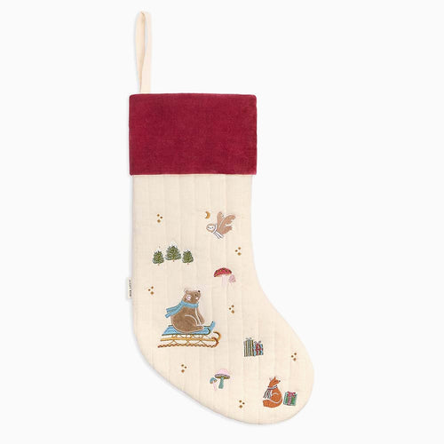 Avery Row Christmas Stocking - Bear Cub