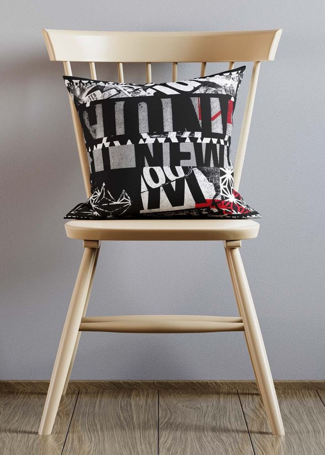Abstract Typography Posters Cushion