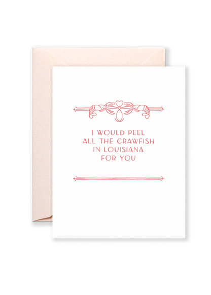 All the Crawfish Letterpress Greeting Card
