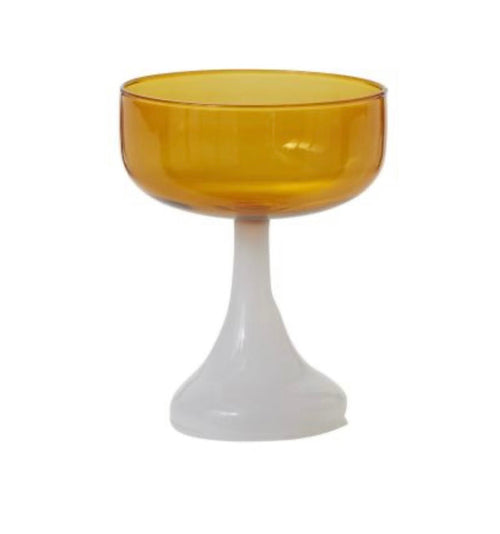 Amber Coupe Glasses