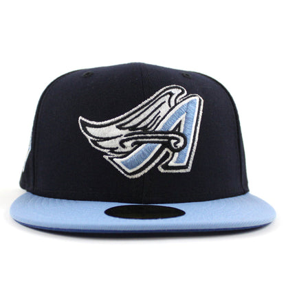 Anaheim Angels 40th Anniversary New Era 59Fifty Fitted Hat (GITD Blue Sky Blue Aqua Under Brim)