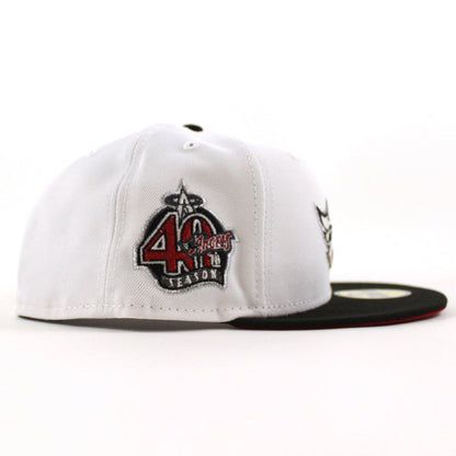 Anaheim Angels 40th Anniversary New Era 59Fifty Fitted Hat (White Black Red Under Brim)