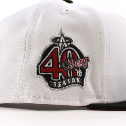 Anaheim Angels 40th Anniversary New Era 59Fifty Fitted Hat (White Black Red Under Brim)