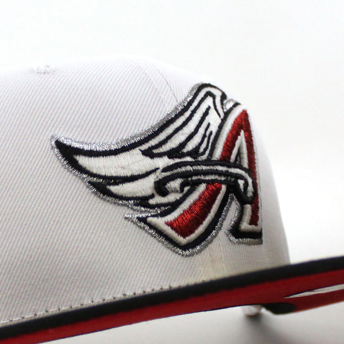 Anaheim Angels 40th Anniversary New Era 59Fifty Fitted Hat (White Black Red Under Brim)