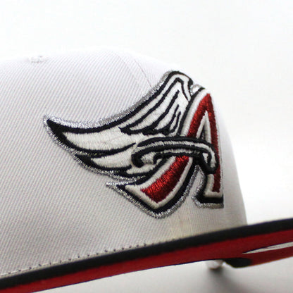 Anaheim Angels 40th Anniversary New Era 59Fifty Fitted Hat (White Black Red Under Brim)