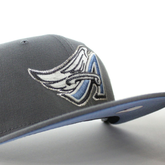 Anaheim Angels 50th Anniversary New Era 59Fifty Fitted Hat (GITD Storm Gray Sky Blue Under Brim)