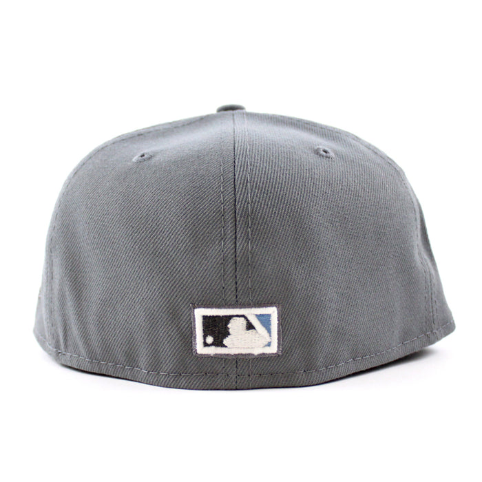 Anaheim Angels 50th Anniversary New Era 59Fifty Fitted Hat (GITD Storm Gray Sky Blue Under Brim)