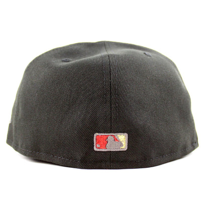 Anaheim Angels Angel Patch New Era 59Fifty Fitted Hat (Black Silver Green Under Brim)