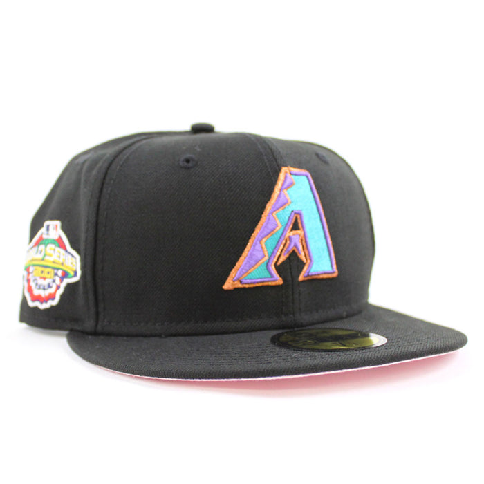 Arizona Diamondbacks 2001 World Series New Era 59Fifty Fitted Hat (Black ALT Pink Under Brim)
