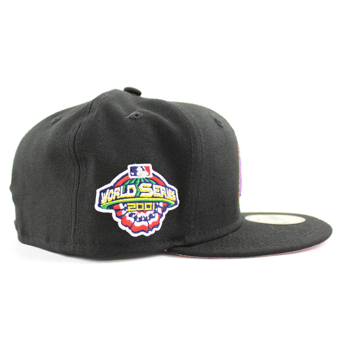 Arizona Diamondbacks 2001 World Series New Era 59Fifty Fitted Hat (Black ALT Pink Under Brim)
