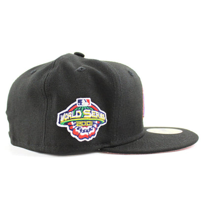 Arizona Diamondbacks 2001 World Series New Era 59Fifty Fitted Hat (Black ALT Pink Under Brim)