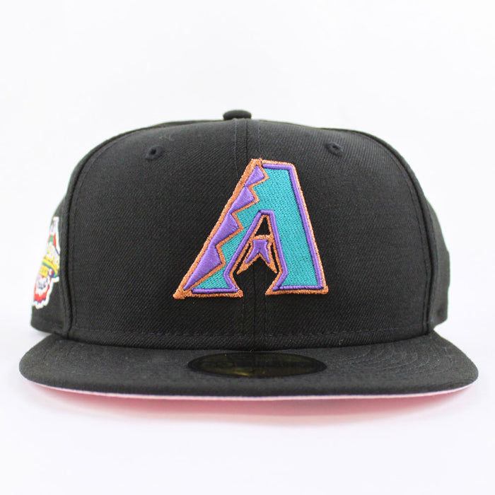 Arizona Diamondbacks 2001 World Series New Era 59Fifty Fitted Hat (Black ALT Pink Under Brim)