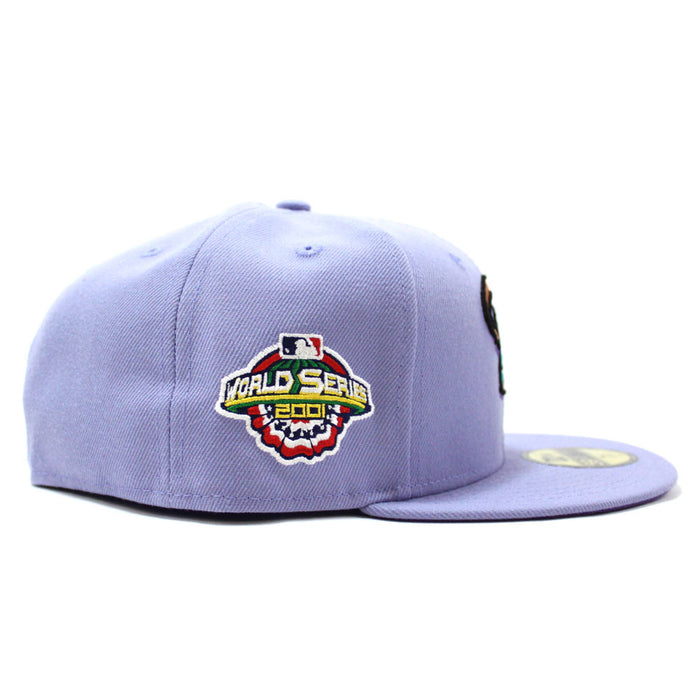 Arizona Diamondbacks 2001 World Series New Era 59Fifty Fitted Hat (Lavender Purple Under Brim)