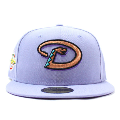 Arizona Diamondbacks 2001 World Series New Era 59Fifty Fitted Hat (Lavender Purple Under Brim)