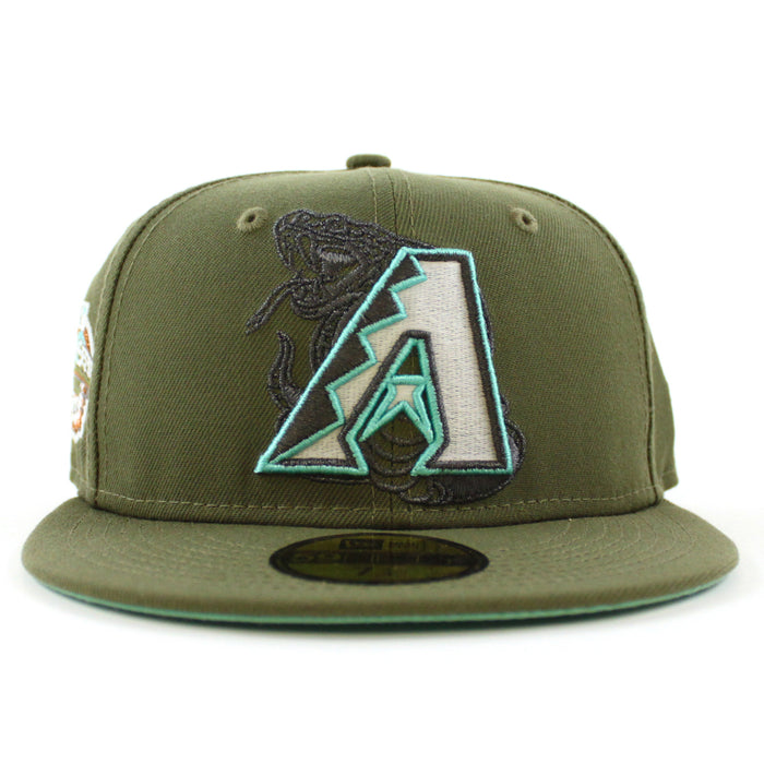 Arizona Diamondbacks 2001 World Series New Era 59Fifty Fitted Hat (Olive Mint Under Brim)