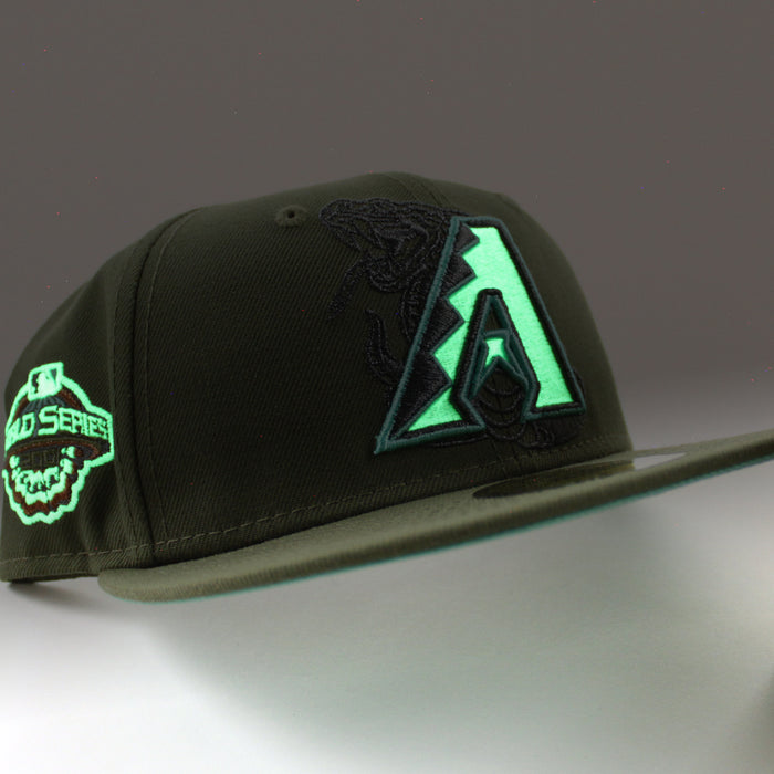 Arizona Diamondbacks 2001 World Series New Era 59Fifty Fitted Hat (Olive Mint Under Brim)