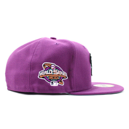 Arizona Diamondbacks 2001 World Series New Era 59Fifty Fitted Hat (Pit Purple Mint Under Brim)
