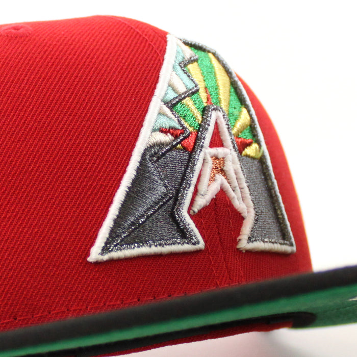 Arizona Diamondbacks 2001 World Series New Era 59Fifty Fitted Hat (Scarlet Black Green Under Brim)