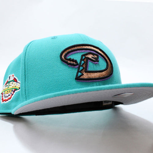 Arizona Diamondbacks 2001 World Series New Era 59Fifty Fitted Hat (Teal Gray Under Brim)