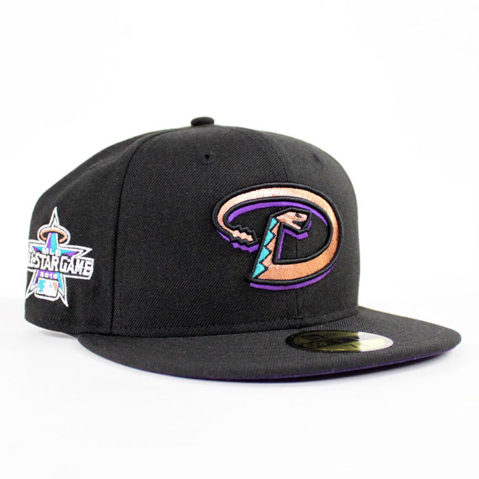 Arizona Diamondbacks 2010 All Star Game New Era 59Fifty Fitted Hat (Black Purple Under Brim)