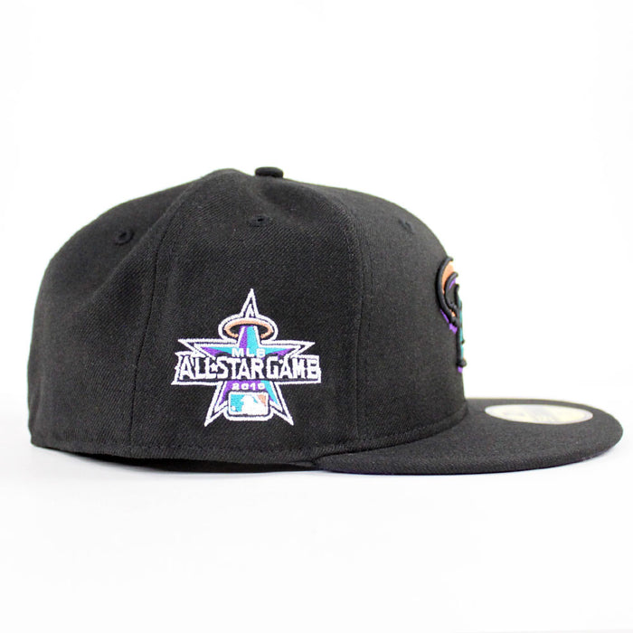 Arizona Diamondbacks 2010 All Star Game New Era 59Fifty Fitted Hat (Black Purple Under Brim)