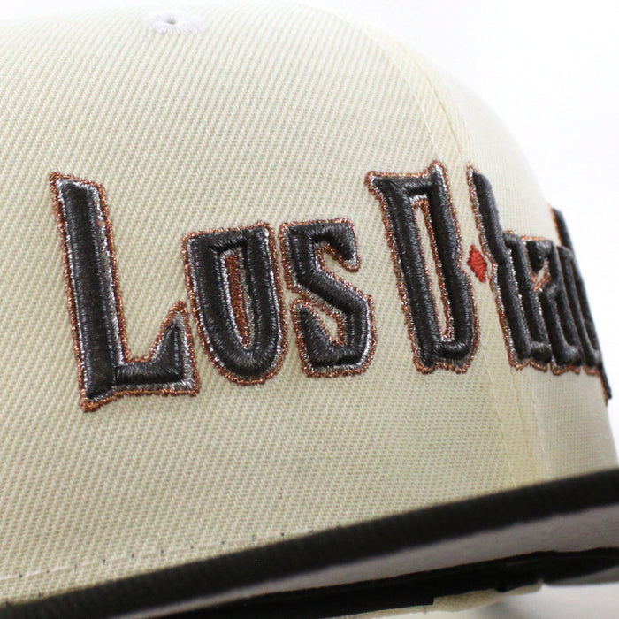 Arizona Diamondbacks (Los D backs) Arizona Born 25Th Anniversary New Era 59Fifty Fitted Hat (Chrome White Black Gray Under Brim)