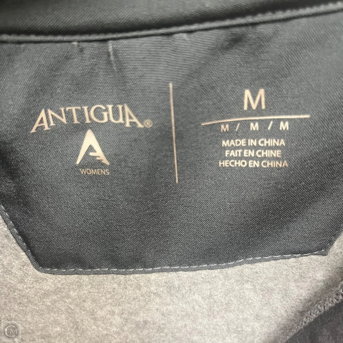 Athletic Sweatshirt Collar By Antigua In Green & Grey, Size: M