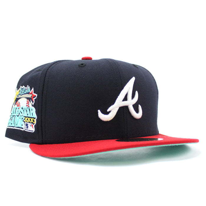 Atlanta Braves 2000 All Star Game New Era 59Fifty Fitted Hat (Navy Red Mint Under Brim)