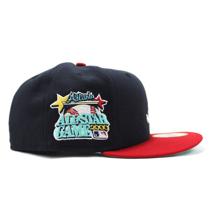 Atlanta Braves 2000 All Star Game New Era 59Fifty Fitted Hat (Navy Red Mint Under Brim)