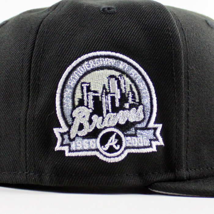 Atlanta Braves 40th Anniversary New Era 59Fifty Fitted Hat (Black Gray Under Brim)