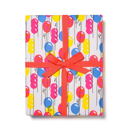 Balloons wrapping paper -single sheet