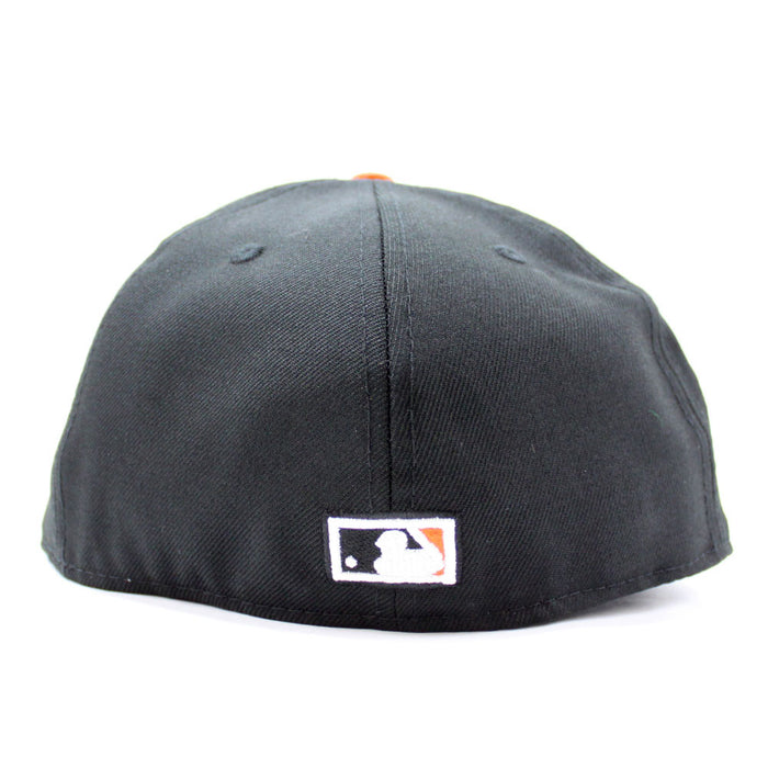 BATTLE OF THE BAY San Francisco Giants 1989 World Series Patch New Era 59Fifty Fitted Hats (Glow in the Dark Patch BLACK Floral UNDER BRIM)