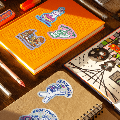 Bookworm by Apply - Die-Cut Sticker