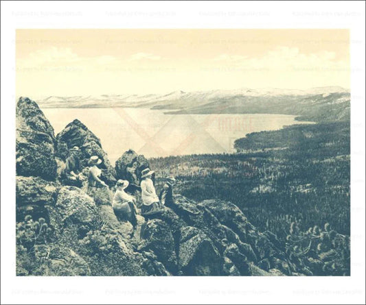 Beautiful Lake Tahoe, 1915 - VINTAGEARTREPRINTS.COM