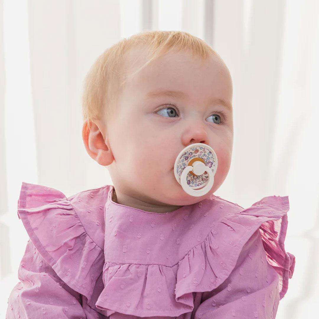 BIBS X LIBERTY Colour Latex Pacifier - 2 Pack - Sage Mix - Eloise