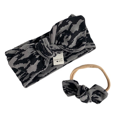 Black And Gray Zebra Headbands