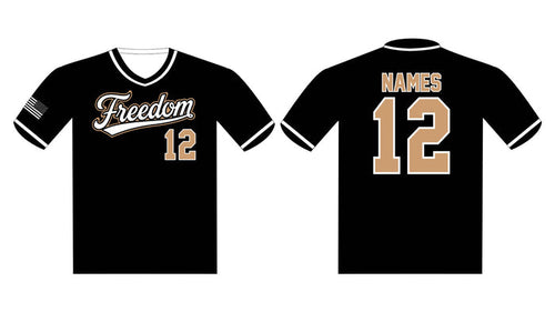 Black Freedom Replica V-Neck Jersey
