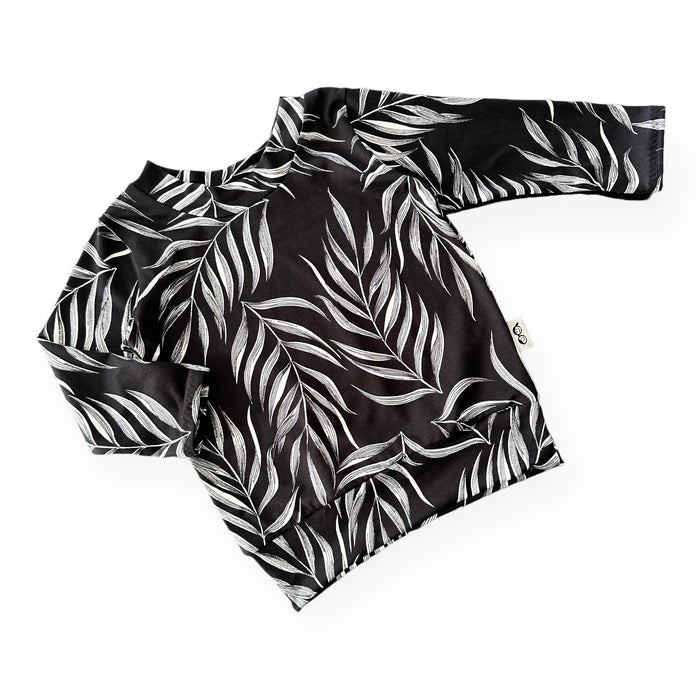 Black Pampas Leaves Lounge Top