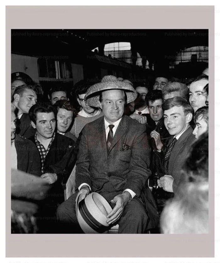 Bob Hope with Hats - VINTAGEARTREPRINTS.COM