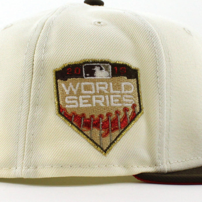Boston Red Sox 2018 World Series New Era 59Fifty Fitted Hat (GITD Chrome Walnut Scarlet Under Brim)