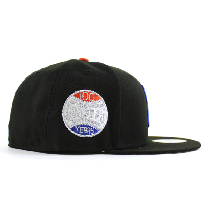 Brooklyn Dodgers 100 Years Jackie Robinson 59Fifty New Era Fitted Hat (Black Gray Under Brim)