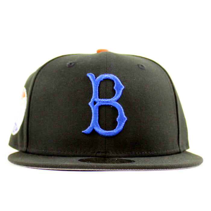 Brooklyn Dodgers 100 Years Jackie Robinson 59Fifty New Era Fitted Hat (Black Gray Under Brim)