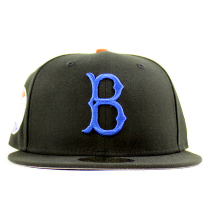 Brooklyn Dodgers 100 Years Jackie Robinson 59Fifty New Era Fitted Hat (Black Gray Under Brim)