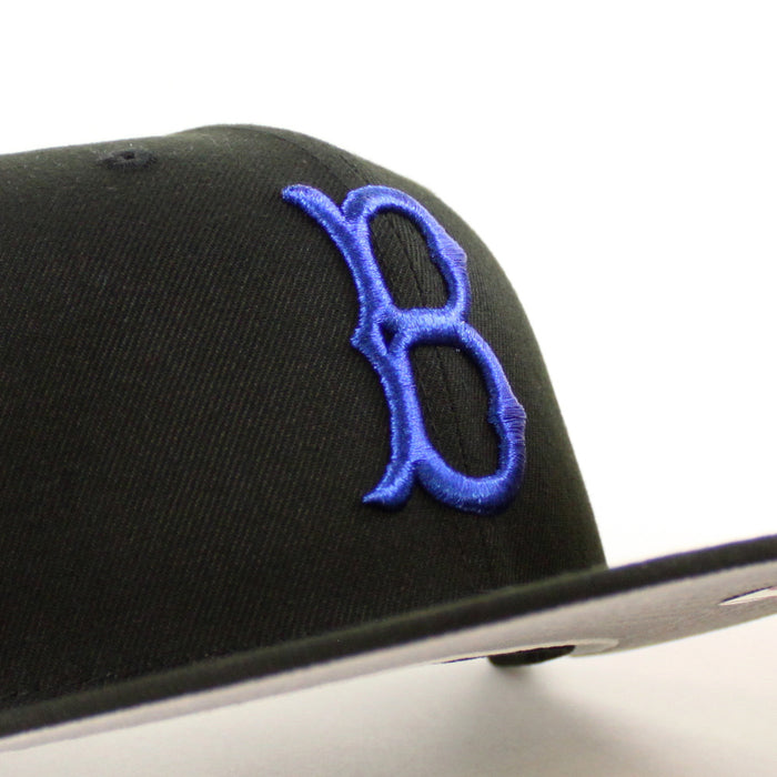 Brooklyn Dodgers 100 Years Jackie Robinson 59Fifty New Era Fitted Hat (Black Gray Under Brim)