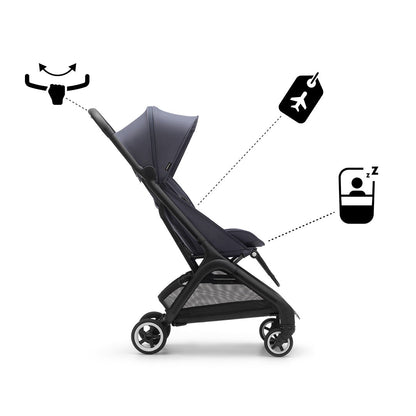 Bugaboo Butterfly Travel Pushchair - Black/Stormy Blue