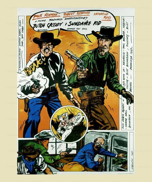 Butch Cassidy & the Sundance Kid, Robert Redford Paul Newman - VINTAGEARTREPRINTS.COM
