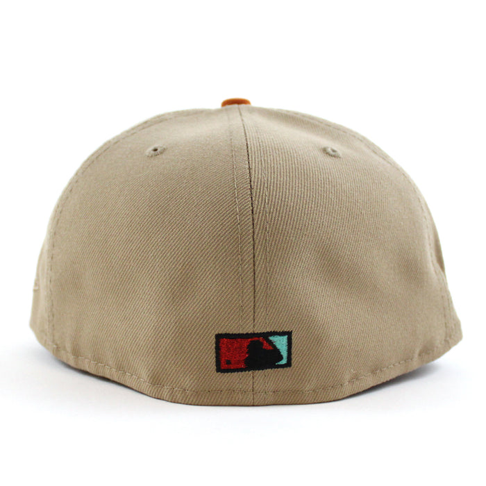 California Angels 35th Anniversary New Era 59Fifty Fitted Hat (GITD Camel Orange Khaki Under Brim)