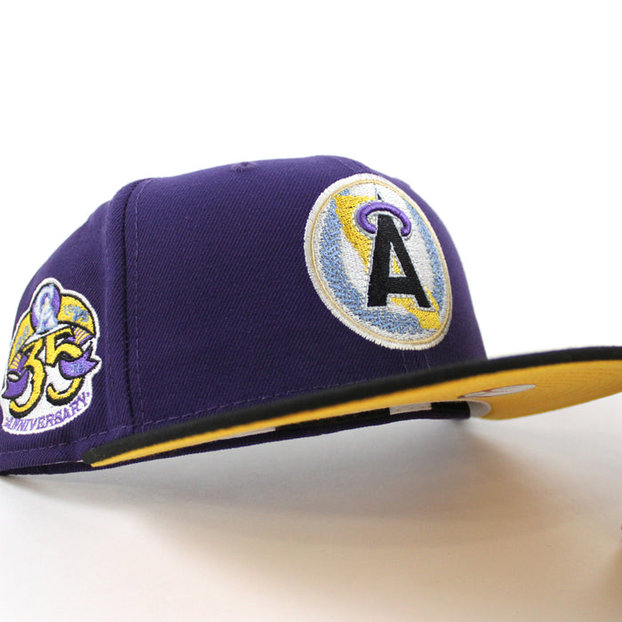 California Angels 35th Anniversary New Era 59Fifty Fitted Hat (Purple Black Gold UNDER BRIM)