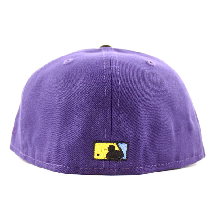 California Angels 35th Anniversary New Era 59Fifty Fitted Hat (Purple Black Gold UNDER BRIM)