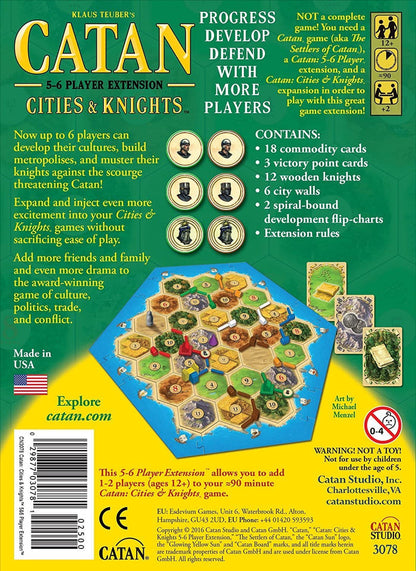 Catan 5th Edition Cities & Knights 5-6 Player Extension Board Game